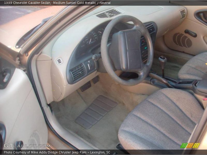 Medium Sunset Gold Metallic / Neutral 1999 Chevrolet Cavalier Sedan