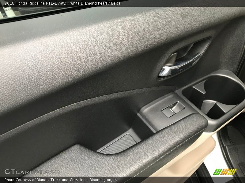 White Diamond Pearl / Beige 2018 Honda Ridgeline RTL-E AWD