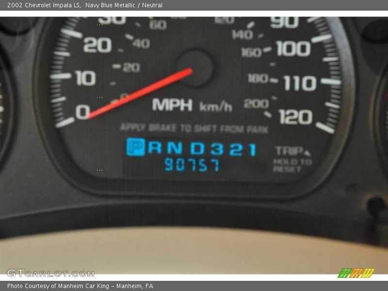 Navy Blue Metallic / Neutral 2002 Chevrolet Impala LS