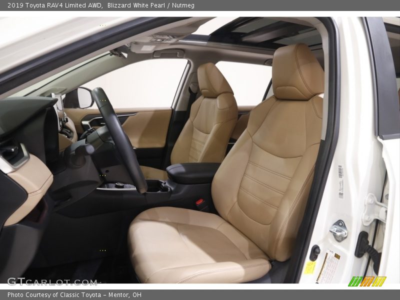 Blizzard White Pearl / Nutmeg 2019 Toyota RAV4 Limited AWD