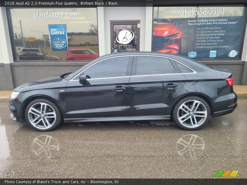 Brilliant Black / Black 2018 Audi A3 2.0 Premium Plus quattro