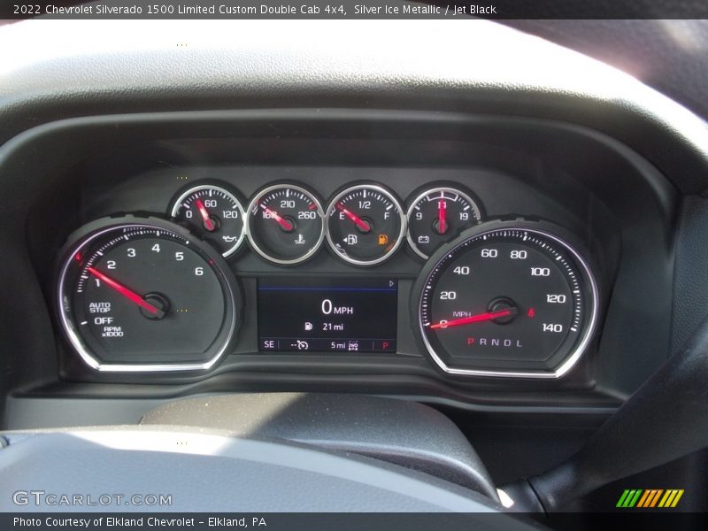 Silver Ice Metallic / Jet Black 2022 Chevrolet Silverado 1500 Limited Custom Double Cab 4x4