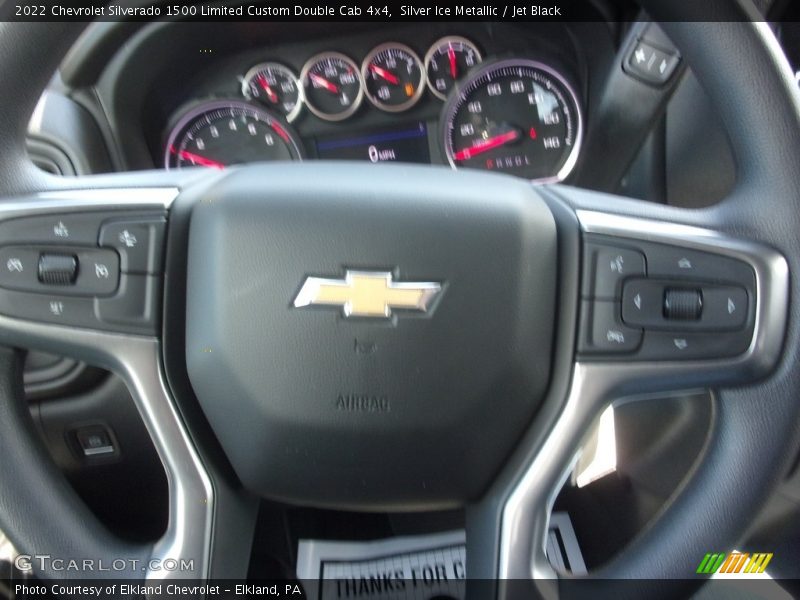 Silver Ice Metallic / Jet Black 2022 Chevrolet Silverado 1500 Limited Custom Double Cab 4x4