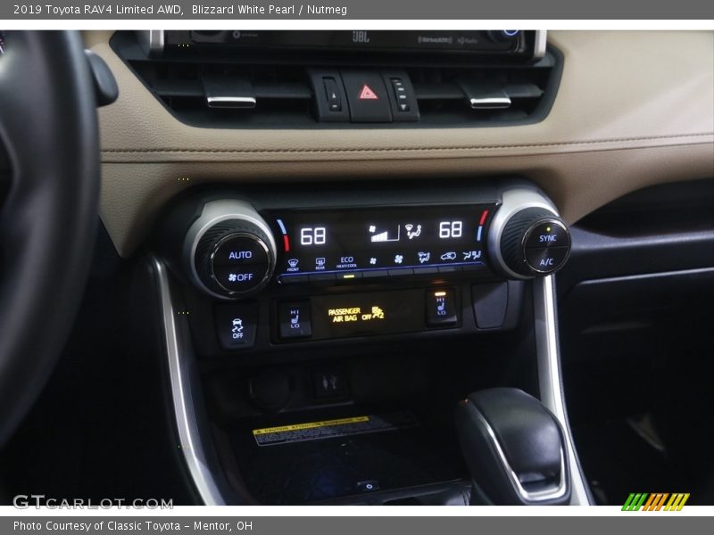 Blizzard White Pearl / Nutmeg 2019 Toyota RAV4 Limited AWD