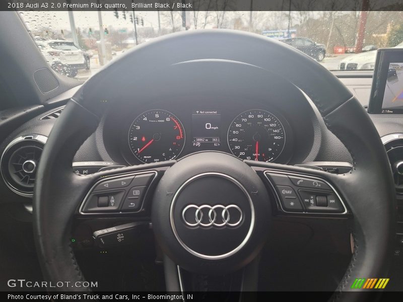 Brilliant Black / Black 2018 Audi A3 2.0 Premium Plus quattro