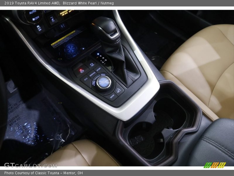 Blizzard White Pearl / Nutmeg 2019 Toyota RAV4 Limited AWD