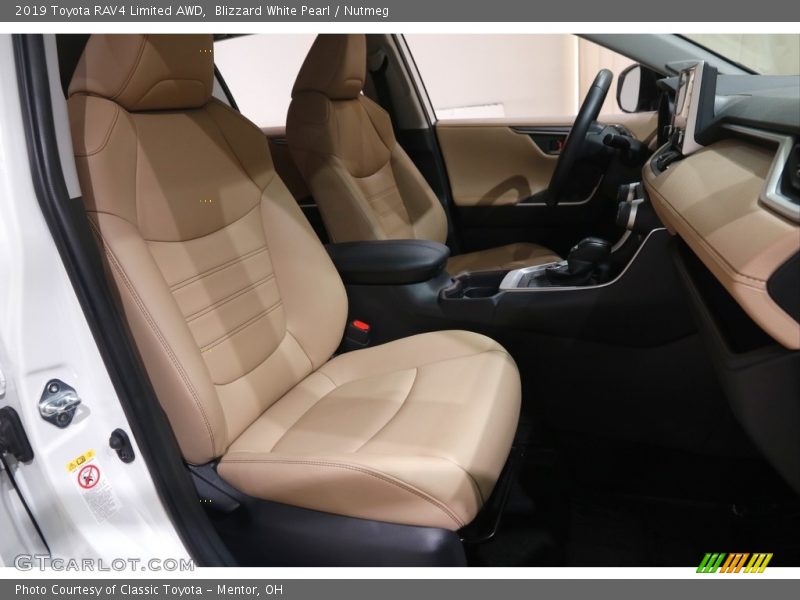 Blizzard White Pearl / Nutmeg 2019 Toyota RAV4 Limited AWD