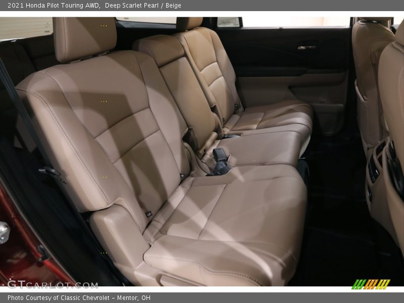 Deep Scarlet Pearl / Beige 2021 Honda Pilot Touring AWD