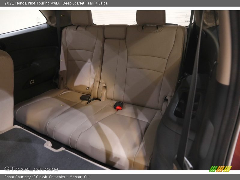 Deep Scarlet Pearl / Beige 2021 Honda Pilot Touring AWD