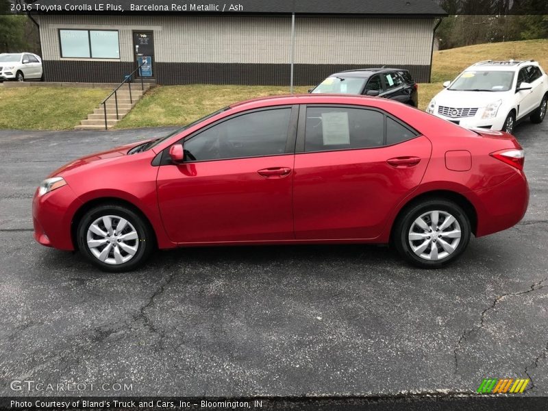 Barcelona Red Metallic / Ash 2016 Toyota Corolla LE Plus