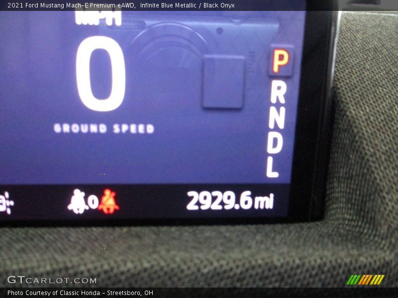Infinite Blue Metallic / Black Onyx 2021 Ford Mustang Mach-E Premium eAWD