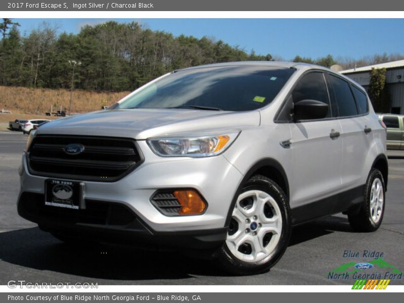 Ingot Silver / Charcoal Black 2017 Ford Escape S