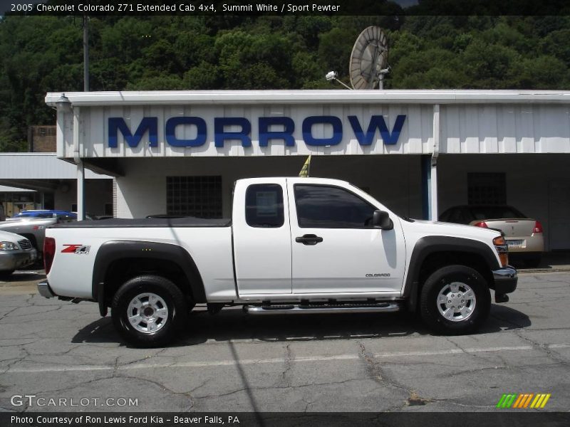 Summit White / Sport Pewter 2005 Chevrolet Colorado Z71 Extended Cab 4x4