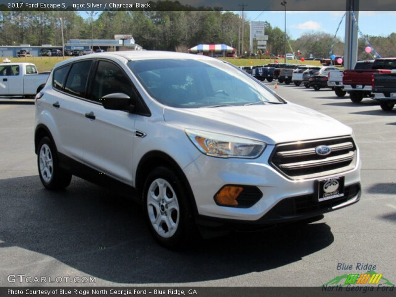 Ingot Silver / Charcoal Black 2017 Ford Escape S
