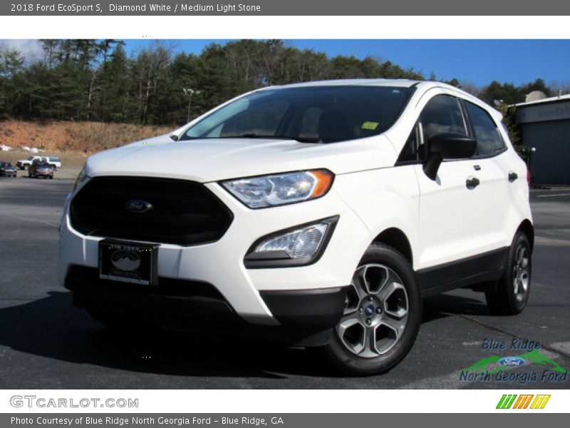 Diamond White / Medium Light Stone 2018 Ford EcoSport S
