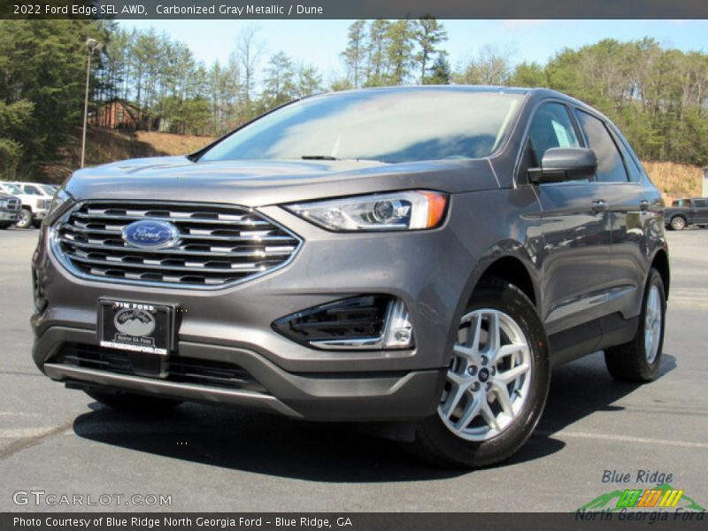 Carbonized Gray Metallic / Dune 2022 Ford Edge SEL AWD