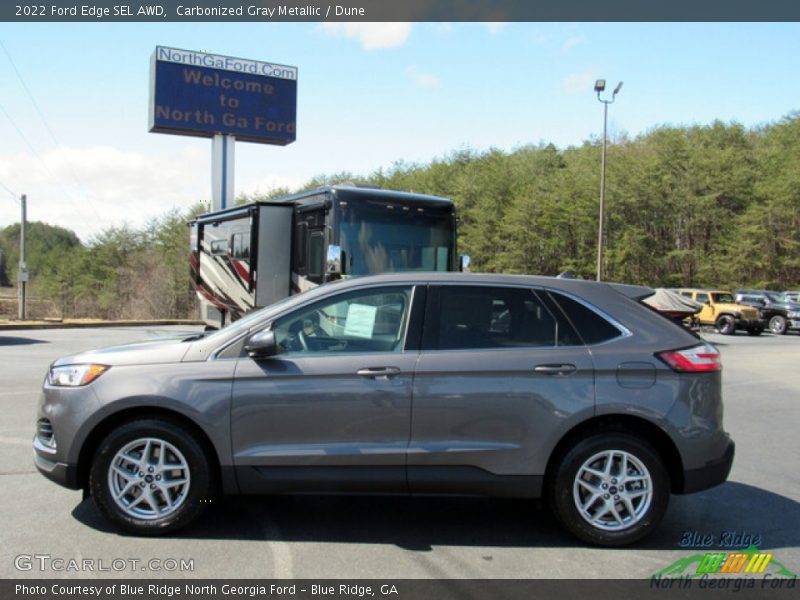Carbonized Gray Metallic / Dune 2022 Ford Edge SEL AWD