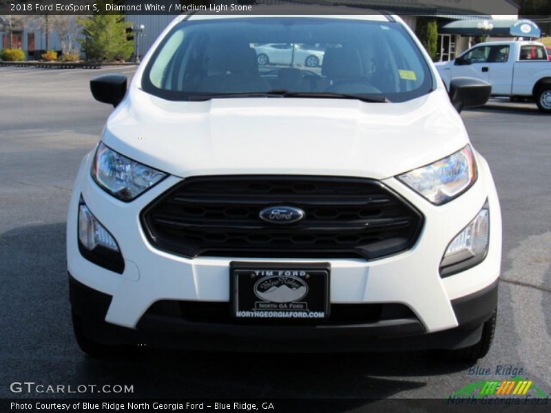 Diamond White / Medium Light Stone 2018 Ford EcoSport S