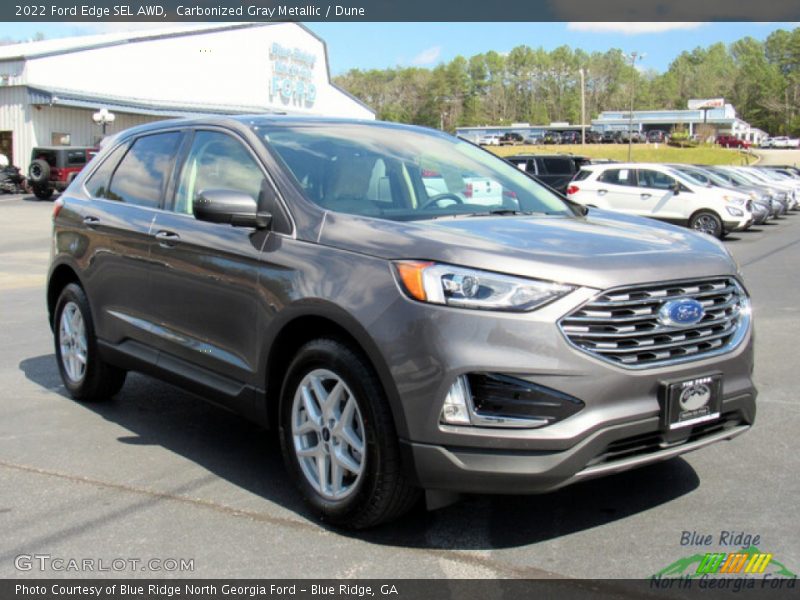 Carbonized Gray Metallic / Dune 2022 Ford Edge SEL AWD