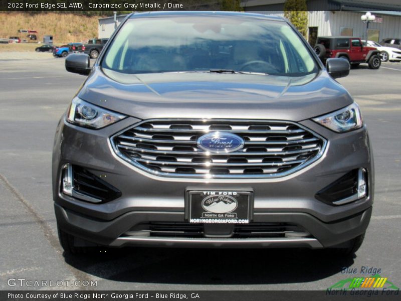 Carbonized Gray Metallic / Dune 2022 Ford Edge SEL AWD