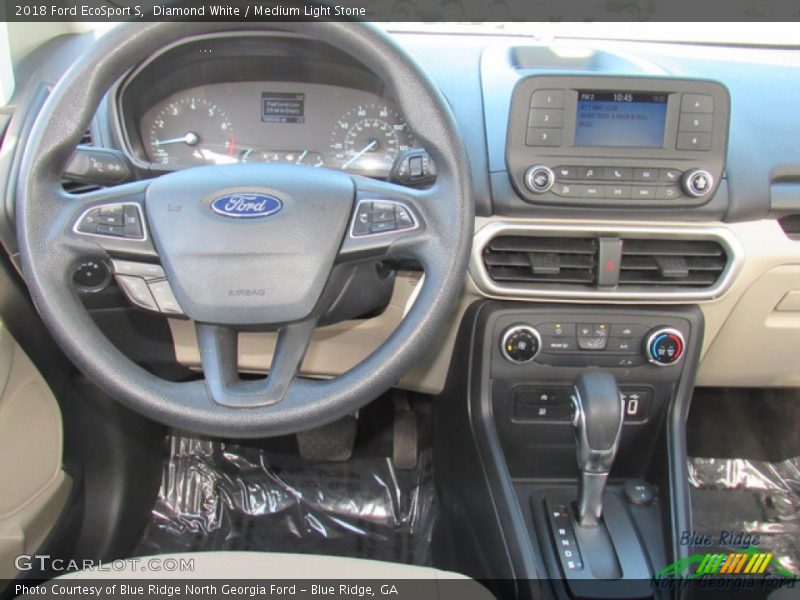 Diamond White / Medium Light Stone 2018 Ford EcoSport S