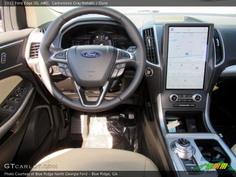 Carbonized Gray Metallic / Dune 2022 Ford Edge SEL AWD
