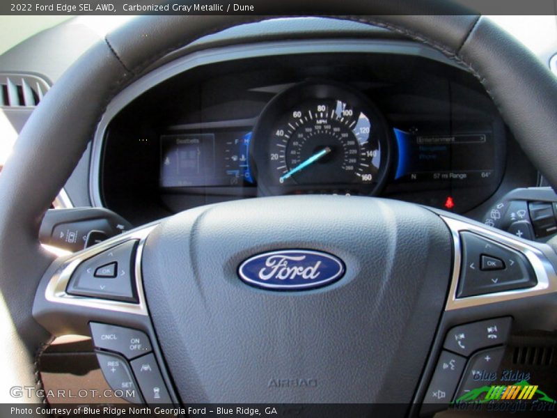 Carbonized Gray Metallic / Dune 2022 Ford Edge SEL AWD