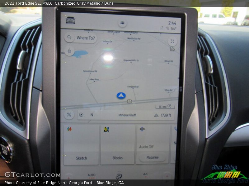Carbonized Gray Metallic / Dune 2022 Ford Edge SEL AWD