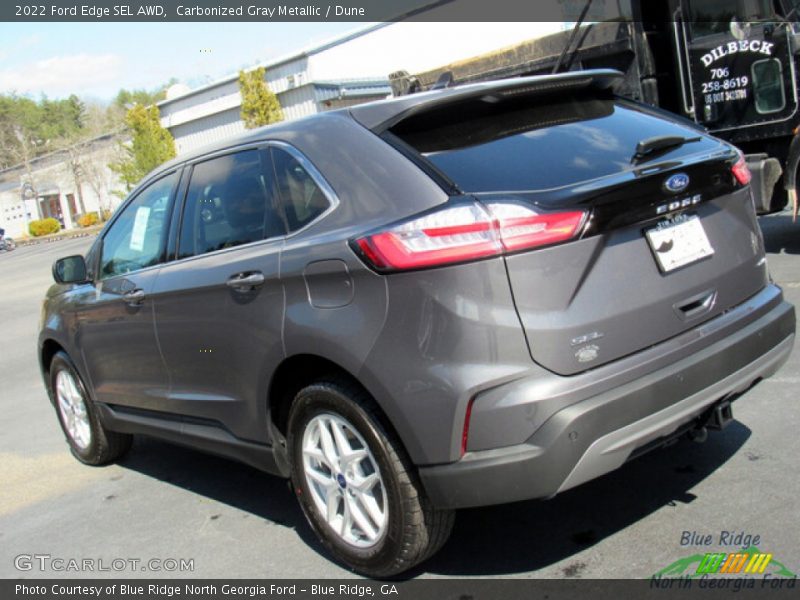 Carbonized Gray Metallic / Dune 2022 Ford Edge SEL AWD