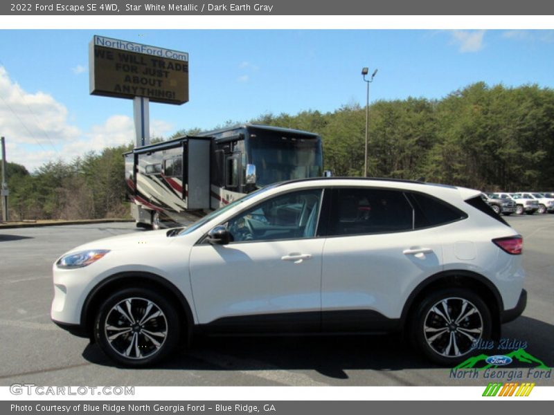 Star White Metallic / Dark Earth Gray 2022 Ford Escape SE 4WD