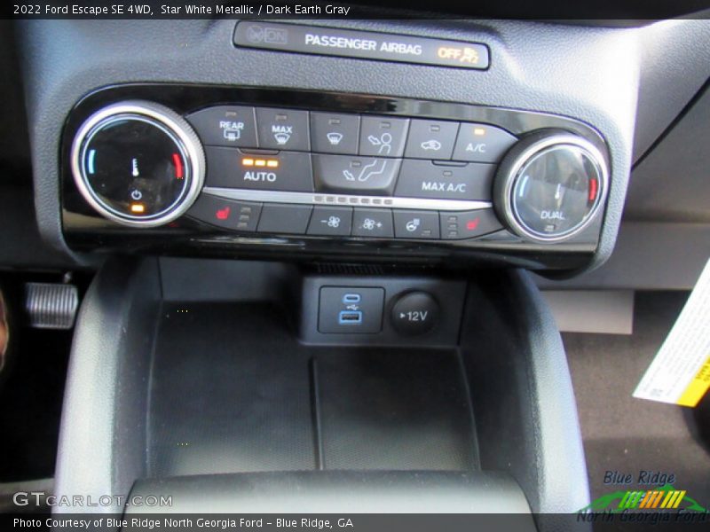 Star White Metallic / Dark Earth Gray 2022 Ford Escape SE 4WD