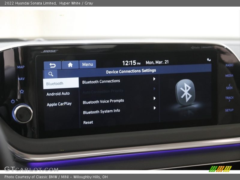 Controls of 2022 Sonata Limited