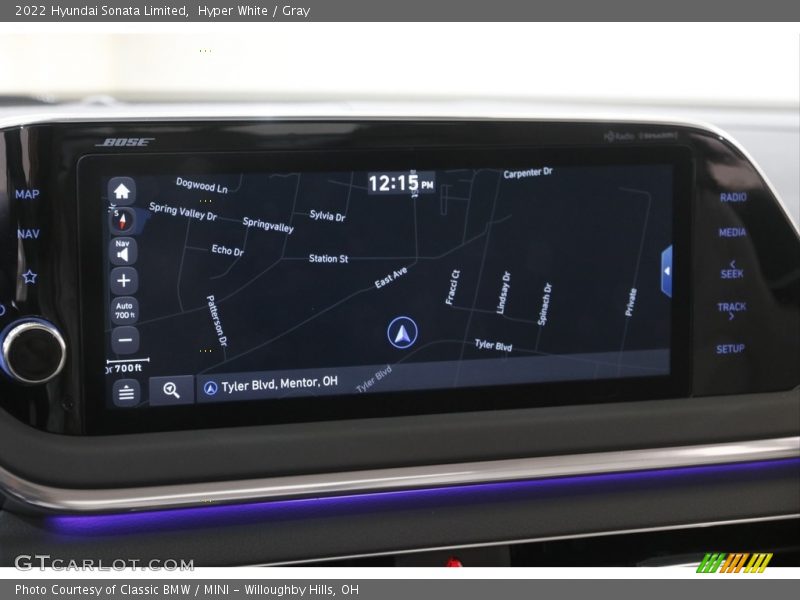 Navigation of 2022 Sonata Limited