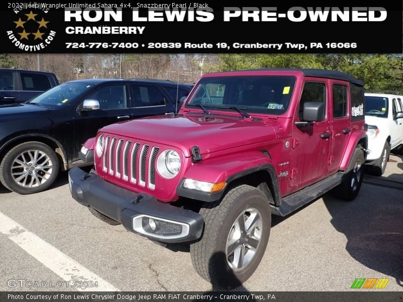 Snazzberry Pearl / Black 2022 Jeep Wrangler Unlimited Sahara 4x4