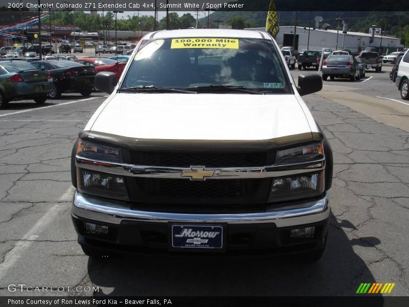 Summit White / Sport Pewter 2005 Chevrolet Colorado Z71 Extended Cab 4x4