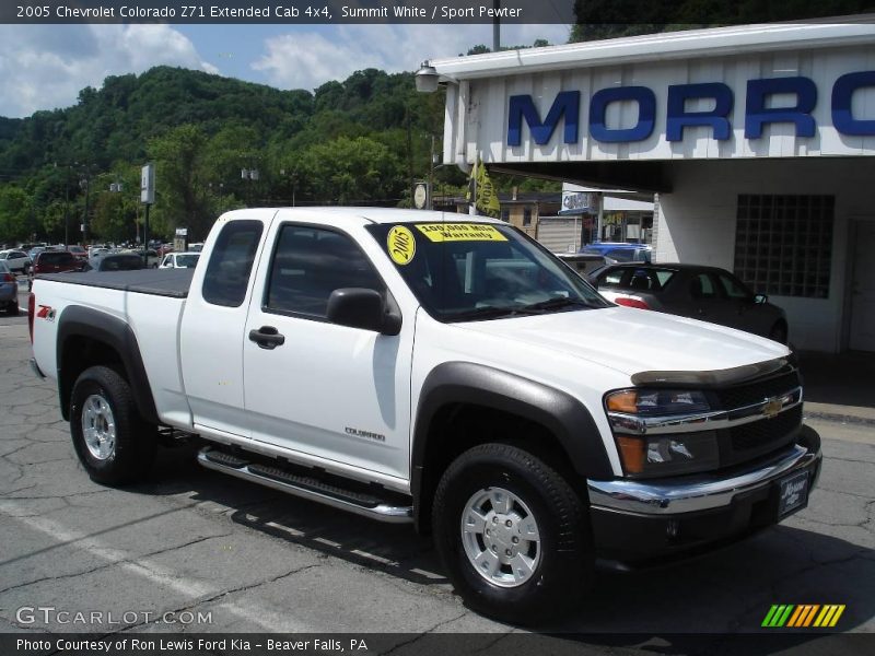 Summit White / Sport Pewter 2005 Chevrolet Colorado Z71 Extended Cab 4x4