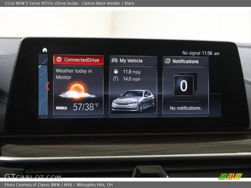 Carbon Black Metallic / Black 2019 BMW 5 Series M550i xDrive Sedan