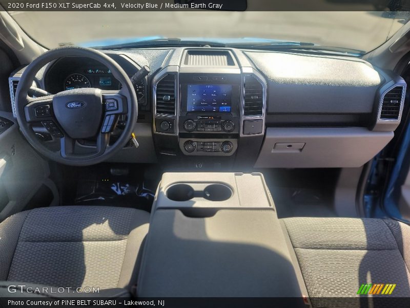 Velocity Blue / Medium Earth Gray 2020 Ford F150 XLT SuperCab 4x4