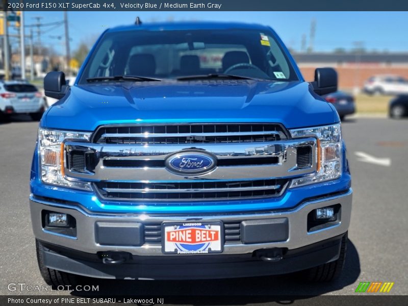 Velocity Blue / Medium Earth Gray 2020 Ford F150 XLT SuperCab 4x4