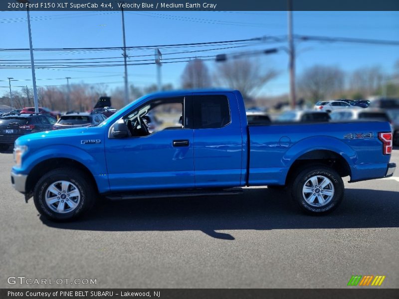 Velocity Blue / Medium Earth Gray 2020 Ford F150 XLT SuperCab 4x4