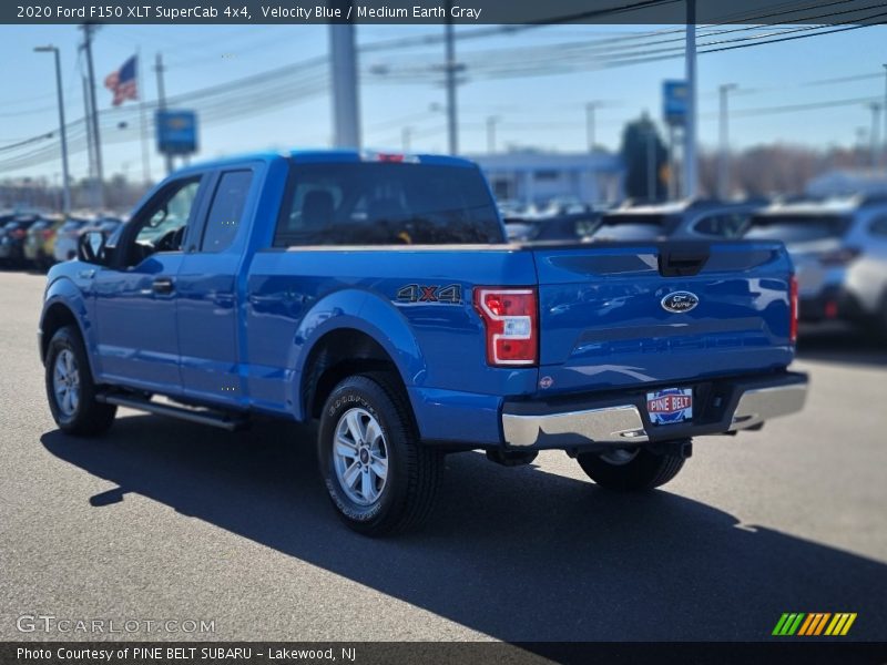 Velocity Blue / Medium Earth Gray 2020 Ford F150 XLT SuperCab 4x4