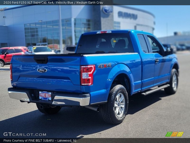 Velocity Blue / Medium Earth Gray 2020 Ford F150 XLT SuperCab 4x4