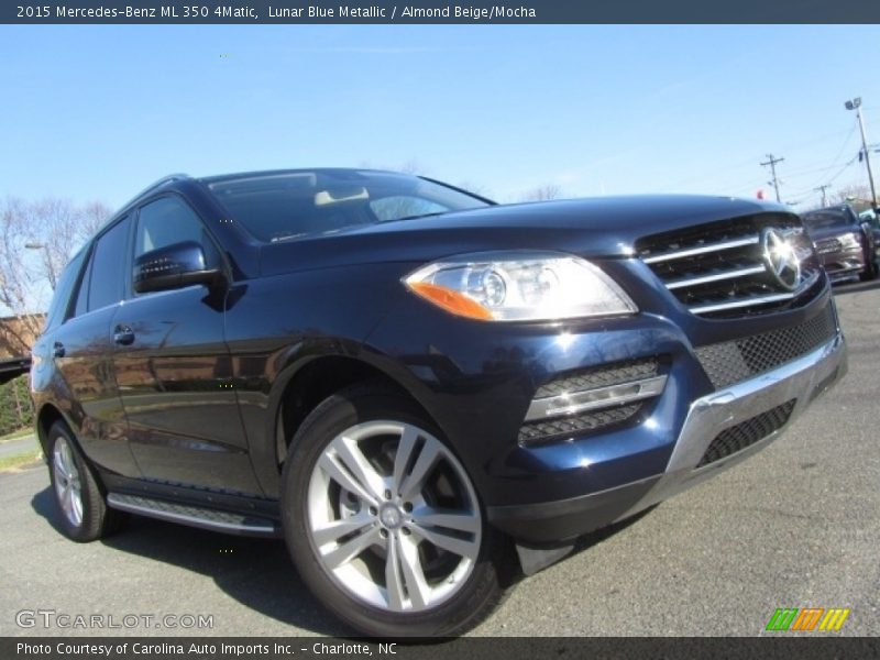 Lunar Blue Metallic / Almond Beige/Mocha 2015 Mercedes-Benz ML 350 4Matic