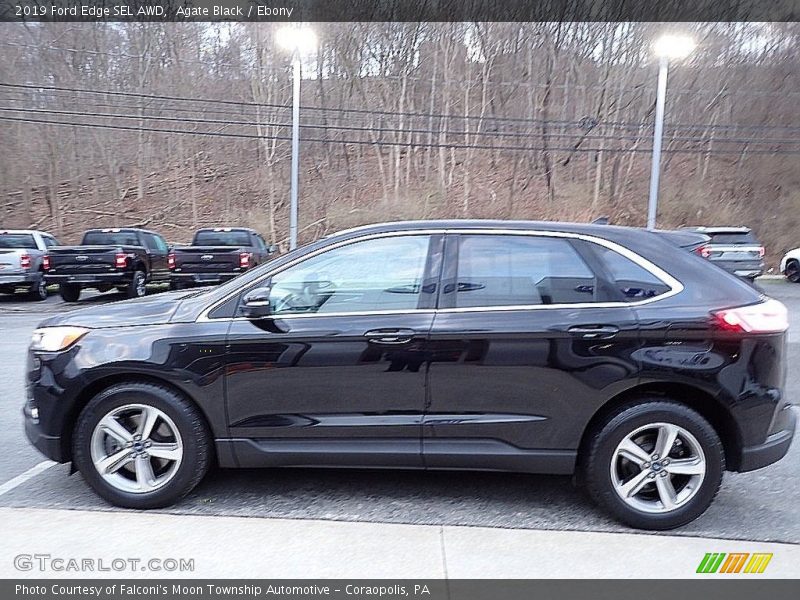 Agate Black / Ebony 2019 Ford Edge SEL AWD