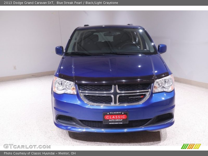 Blue Streak Pearl / Black/Light Graystone 2013 Dodge Grand Caravan SXT