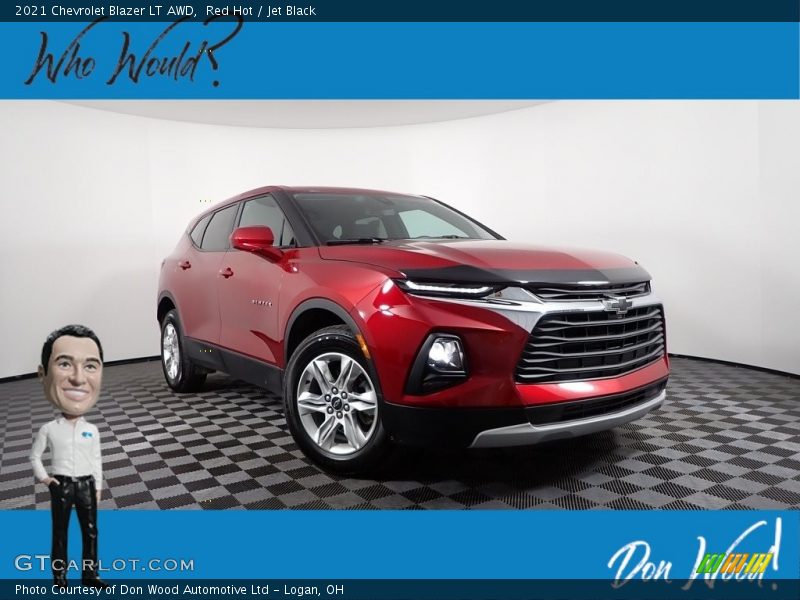 Red Hot / Jet Black 2021 Chevrolet Blazer LT AWD