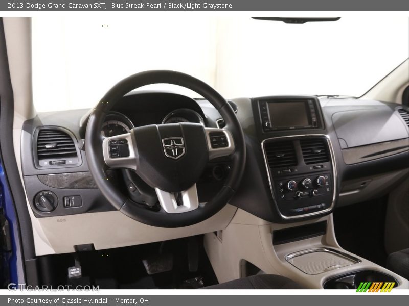 Blue Streak Pearl / Black/Light Graystone 2013 Dodge Grand Caravan SXT