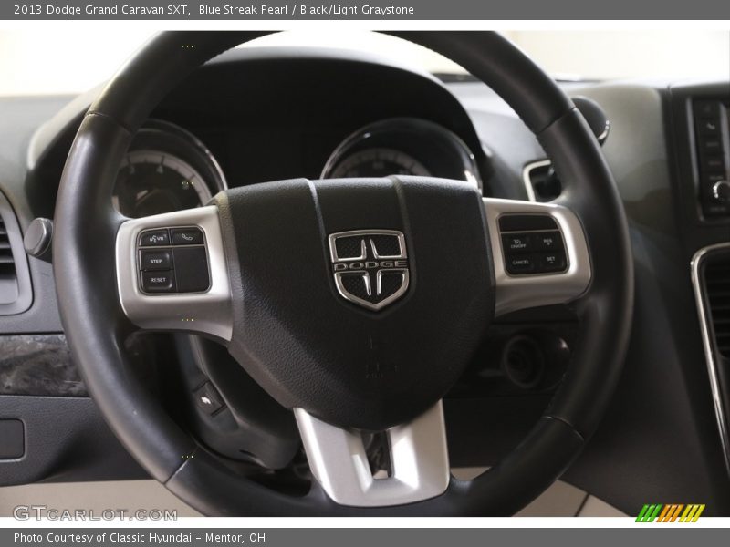 Blue Streak Pearl / Black/Light Graystone 2013 Dodge Grand Caravan SXT