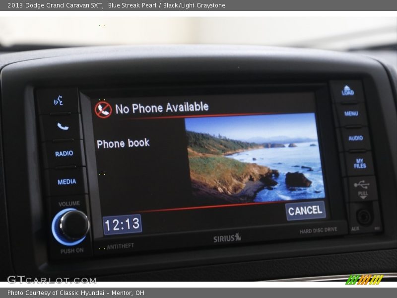 Blue Streak Pearl / Black/Light Graystone 2013 Dodge Grand Caravan SXT