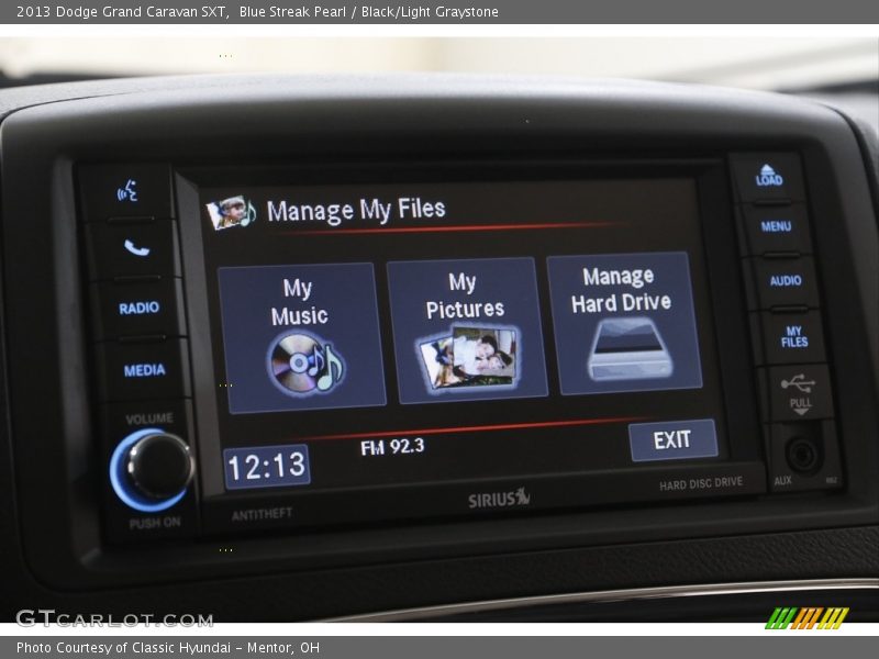 Blue Streak Pearl / Black/Light Graystone 2013 Dodge Grand Caravan SXT